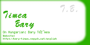 timea bary business card